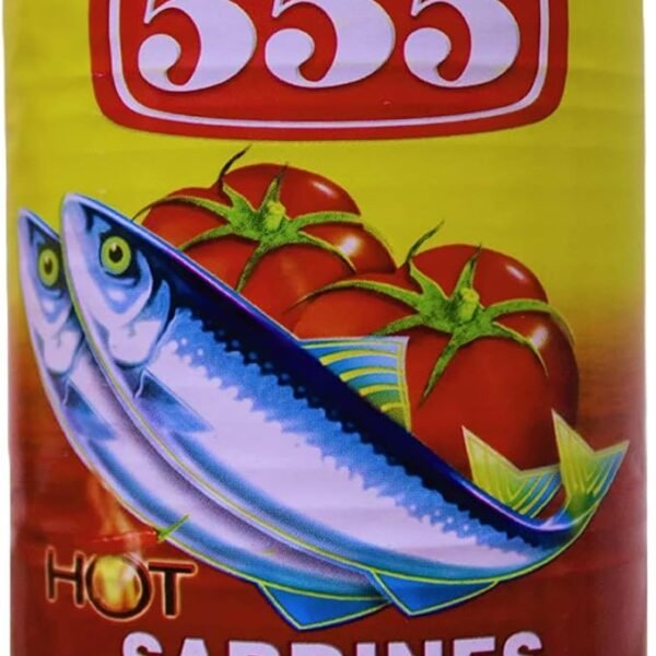 555 SARDINES IN TOMATO SAUCE W/CHILLI 155GM